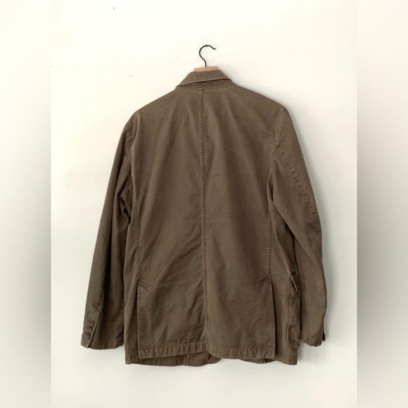 Banana Republic Safari Green Vintage Military Jacket Utility Cotton Zip & Button - Picture 3 of 15